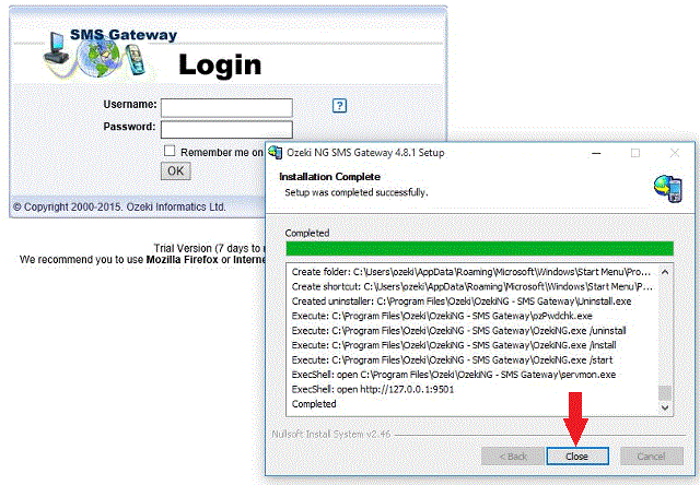 SMS Gateway - Installation Guide, Installation Steps