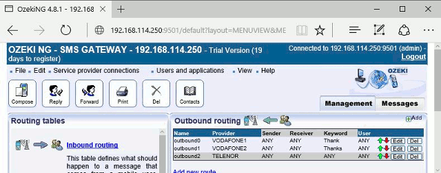 outbound routing while not working properly