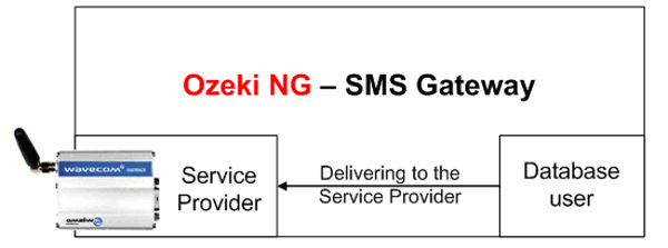 messages forwarded to the service provider