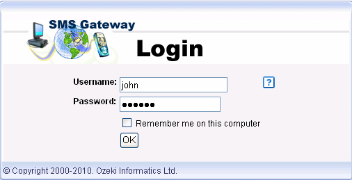login with users password