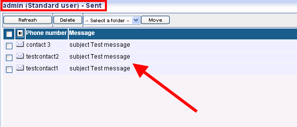 sent messages using an smtp server