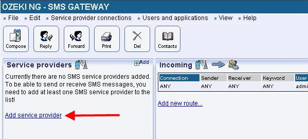 adding a service provider