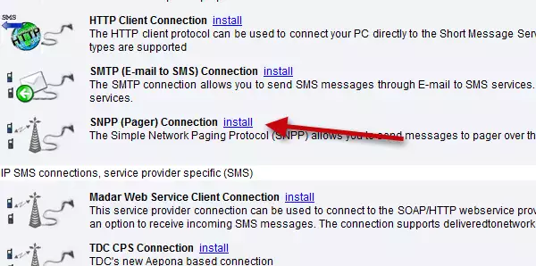 install snpp connection
