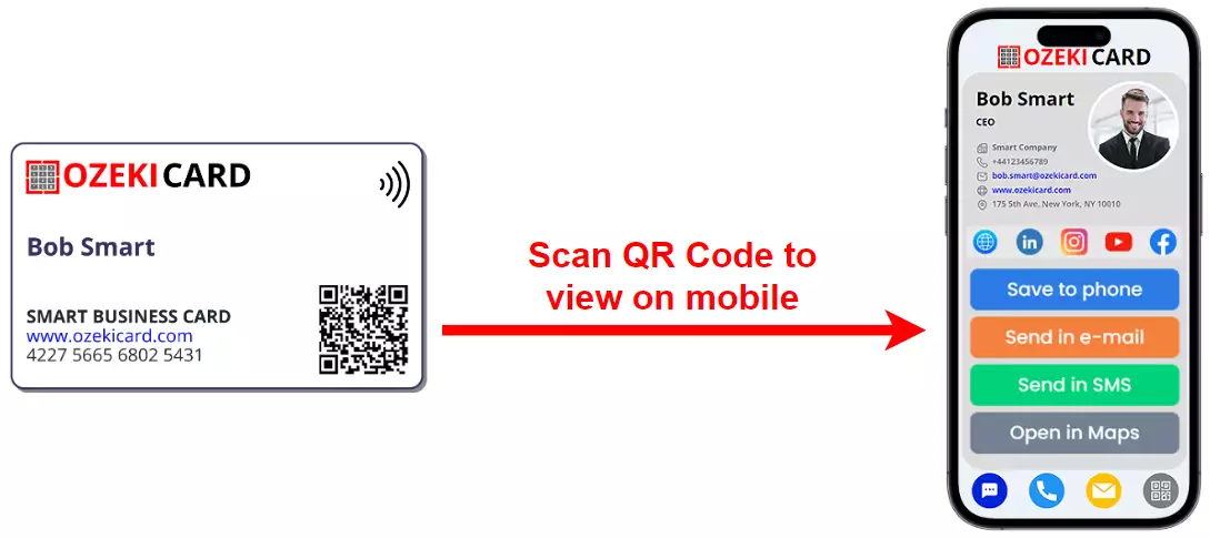 scan qr code to open digital business card