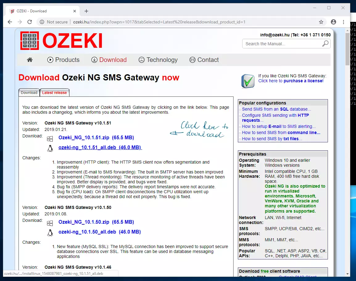 download the latest version of ozeki 10
