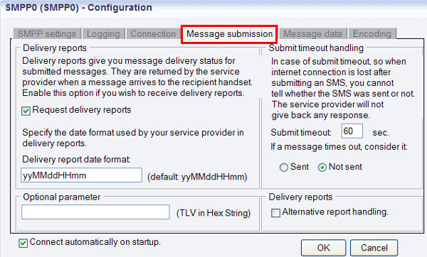 messsage submission tab