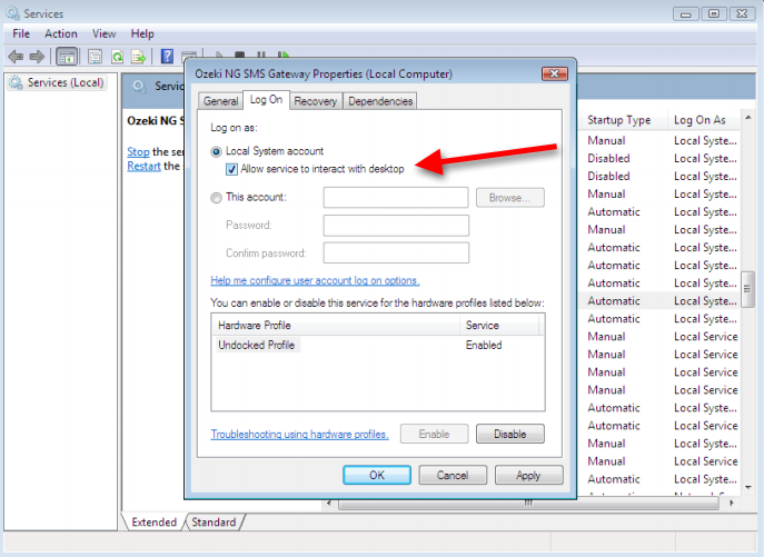 setting properties