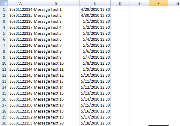 excel table