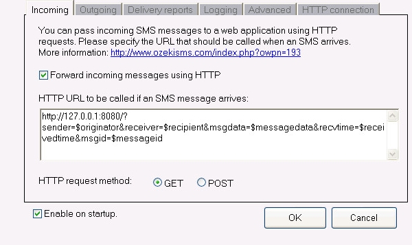 http target url setting