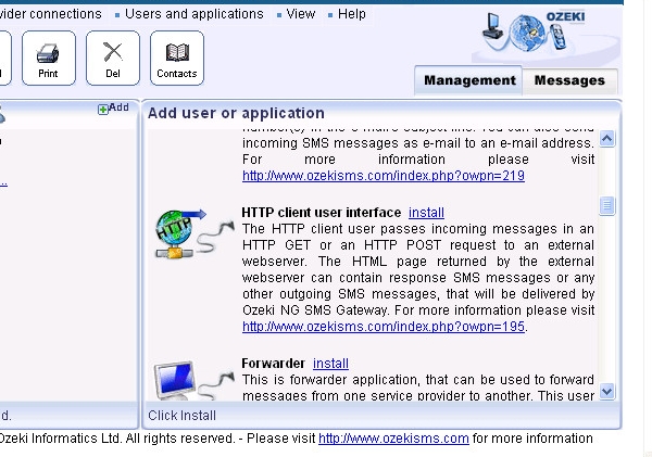 installing an http client user