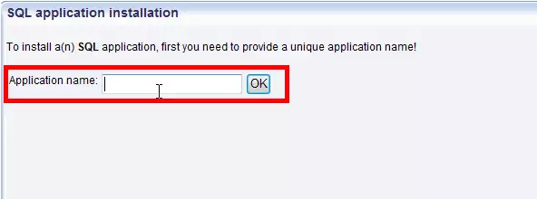 providing an application name for an sql application