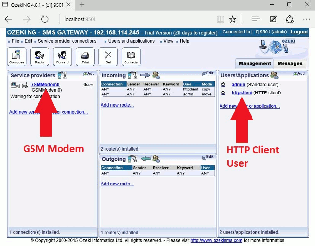 SMS Gateway - ASP SMS API, ASP With Built In Webserver C#